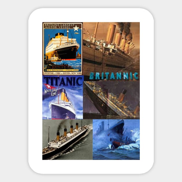 titanic and her sisters Sticker by unique designs uk